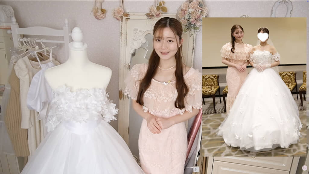 手作りドレスを着た姉妹ショット