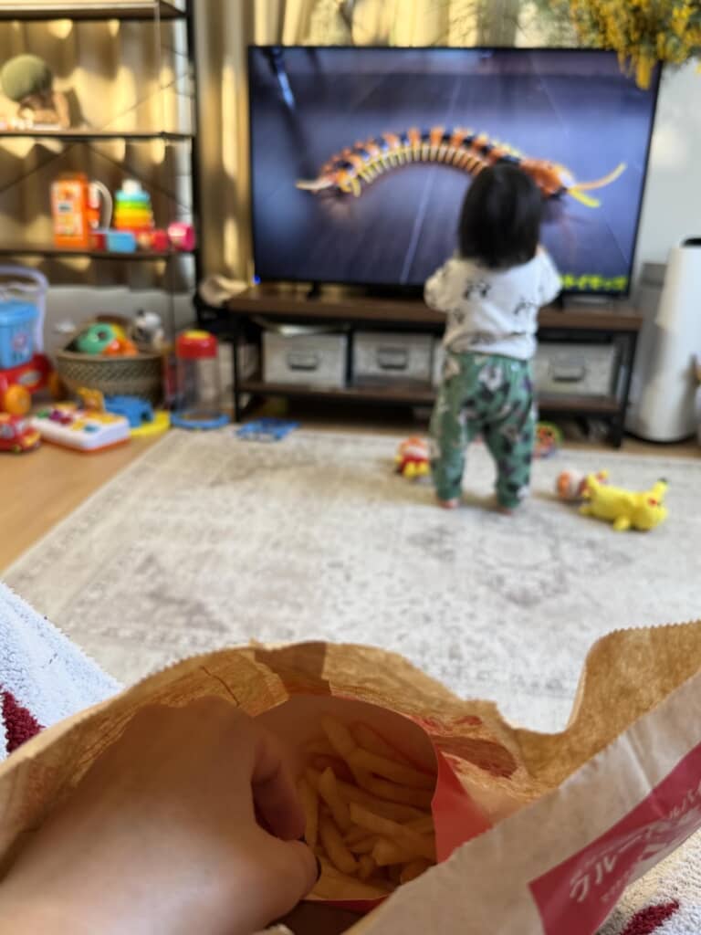 息子の看病中につまみ食い