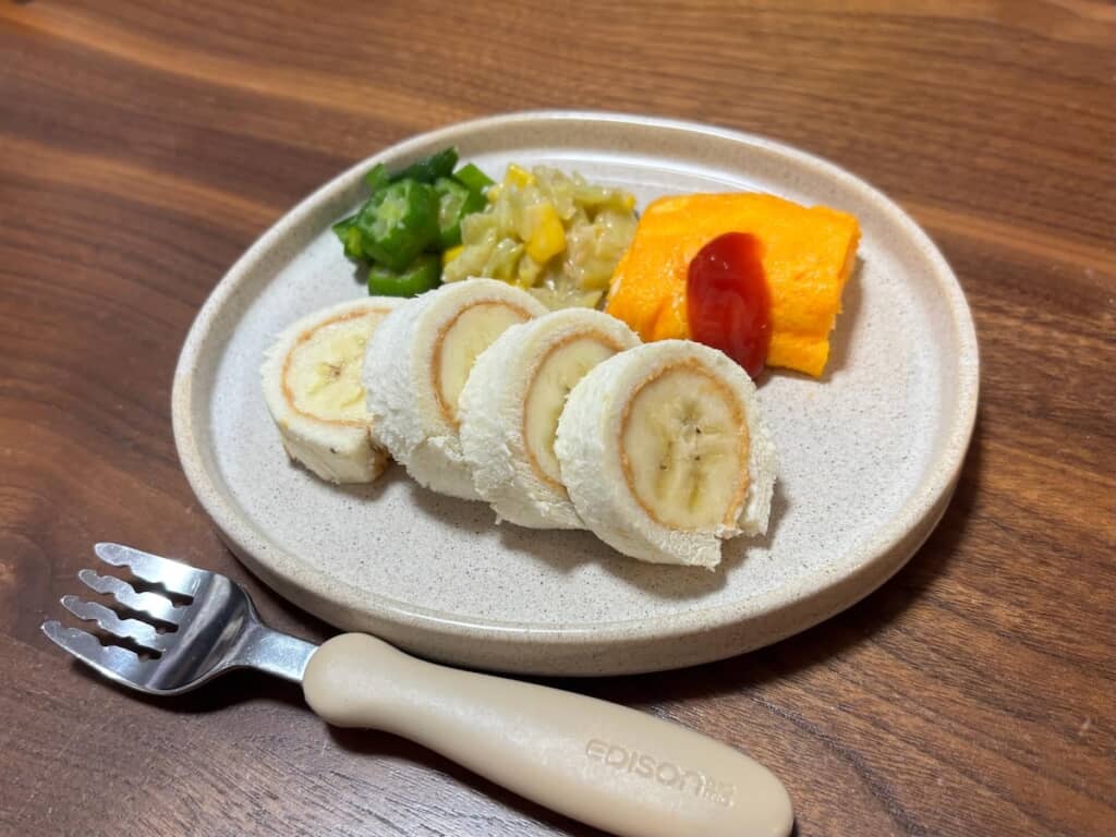 手作りのバナナロール。キレイな見た目！