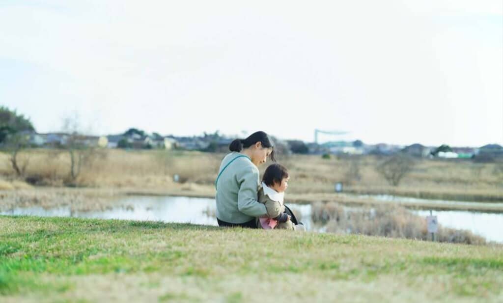 浜田さんが撮影した、現在の妻とお子さん