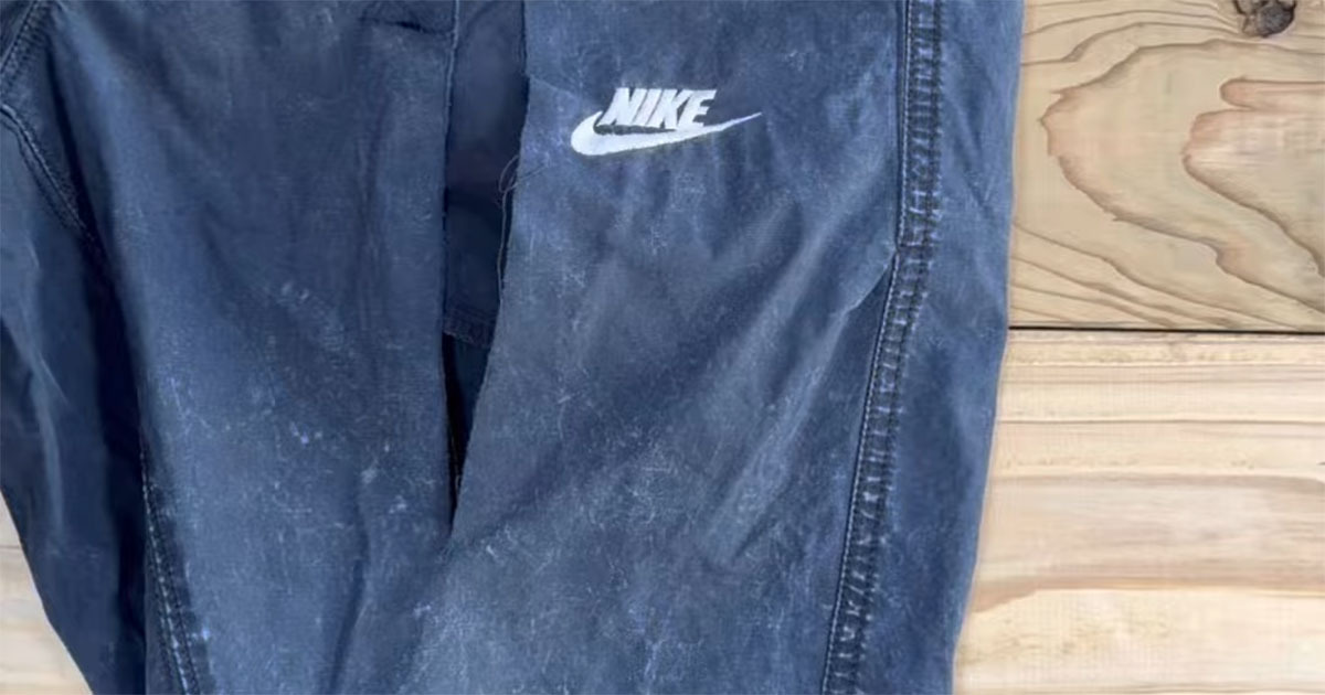 息子のお気に入りだったNIKEのズボンが破れた→ママのリメイクで……　完成品に「絶対喜びますよ」「こんなお母さん素敵だ」（1/3） | ハンドメイド ねとらぼ