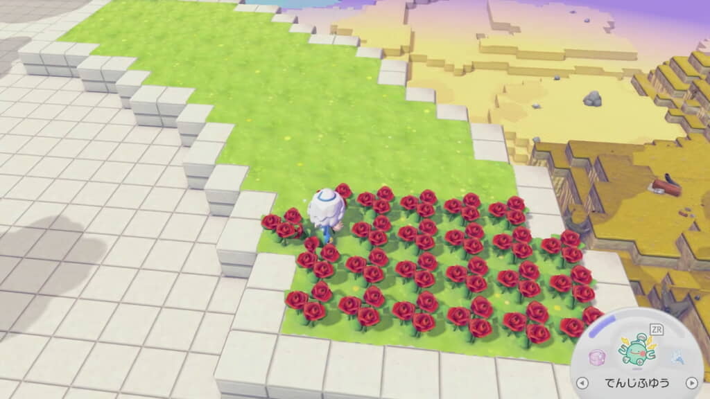 花を植え替えていく