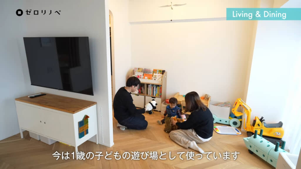 フリースペースは子どもの遊び場として使用