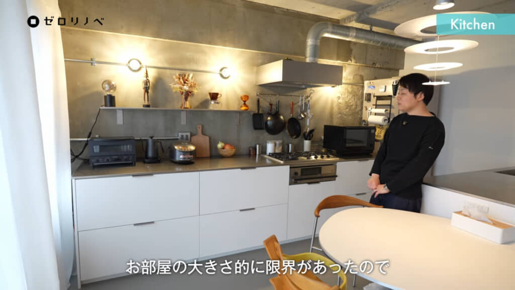 収納スペースをしっかりと確保したキッチン