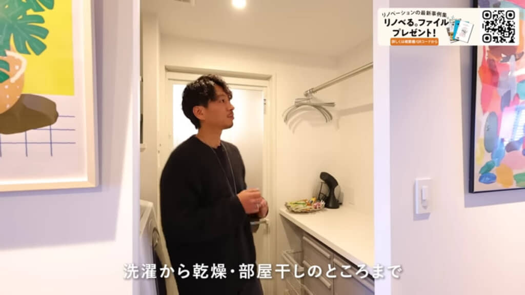 あえて洗面とは別にした脱衣所