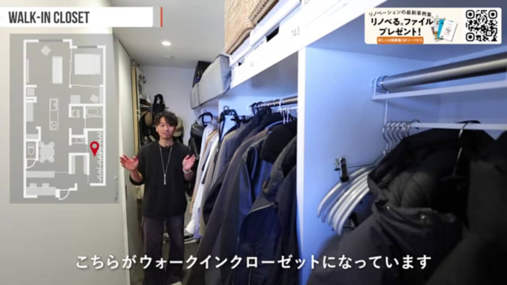 玄関にも出られるクローゼット