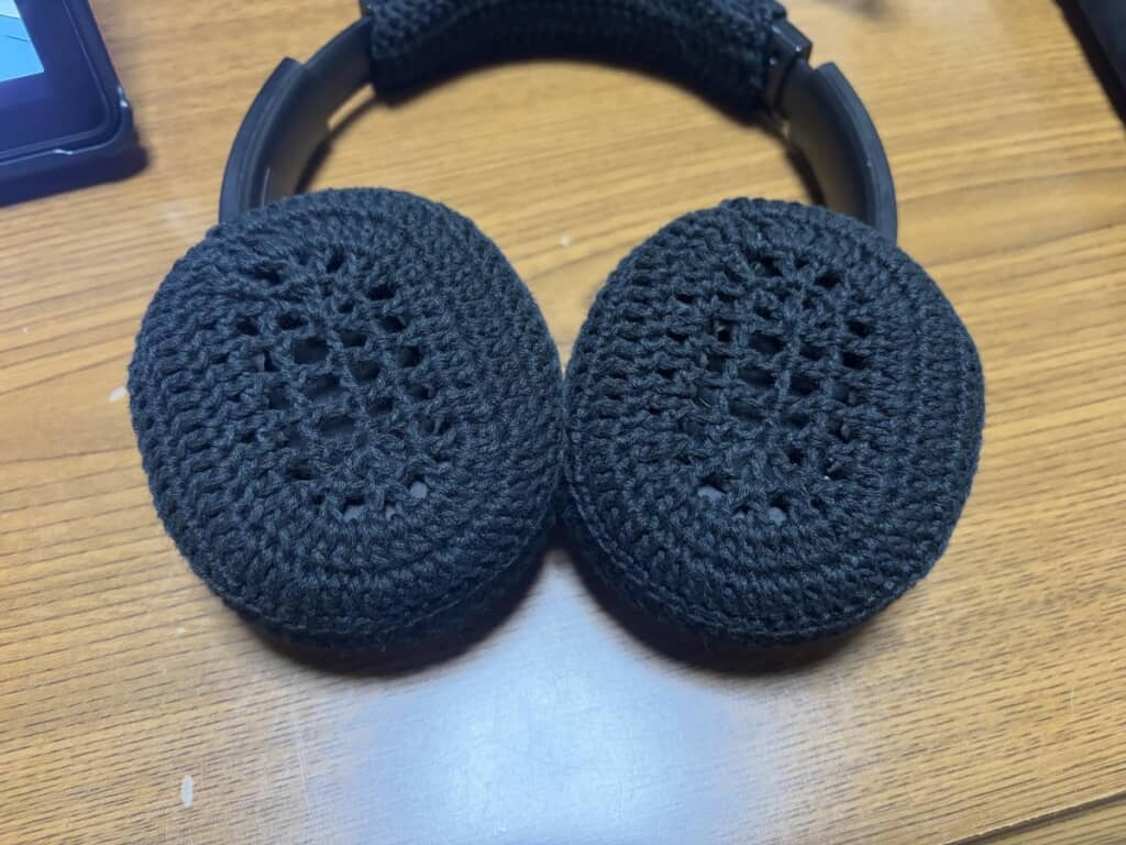 完成したニット製カバー