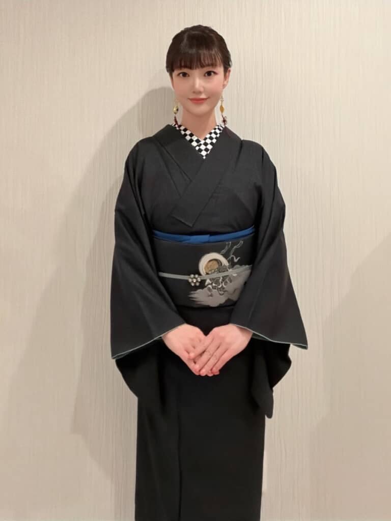 祖父は小柄で短い丈だったので“おはしょり”はなし