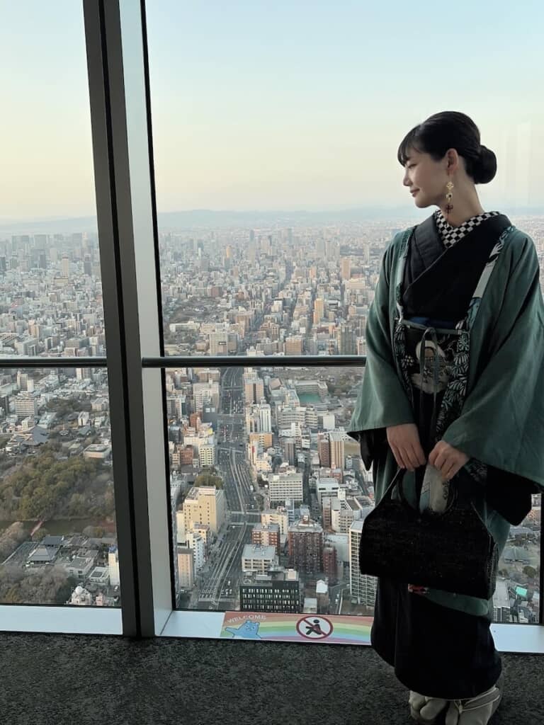 あべのハルカスの展望台にて