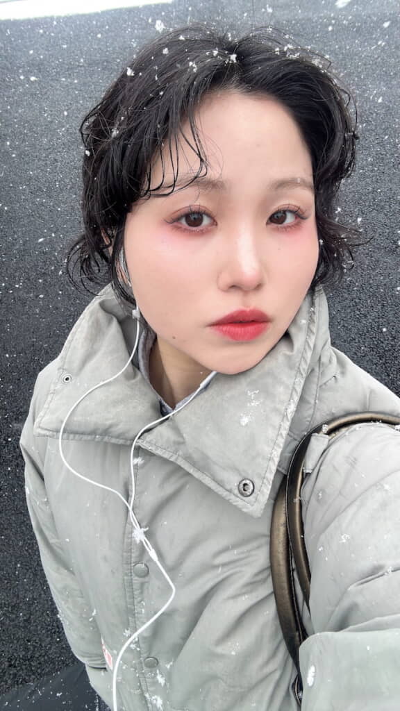 雪の日のリコさん