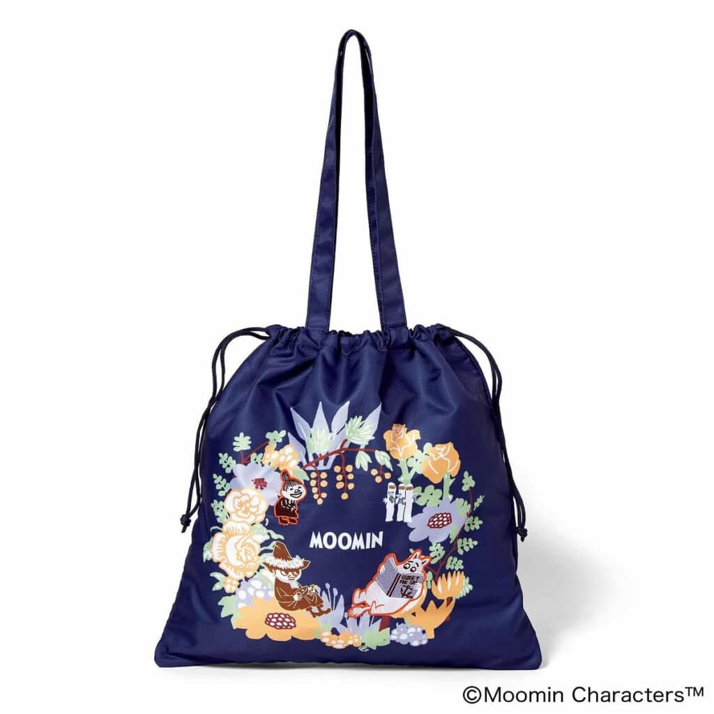 ムーミンの刺しゅう巾着トート