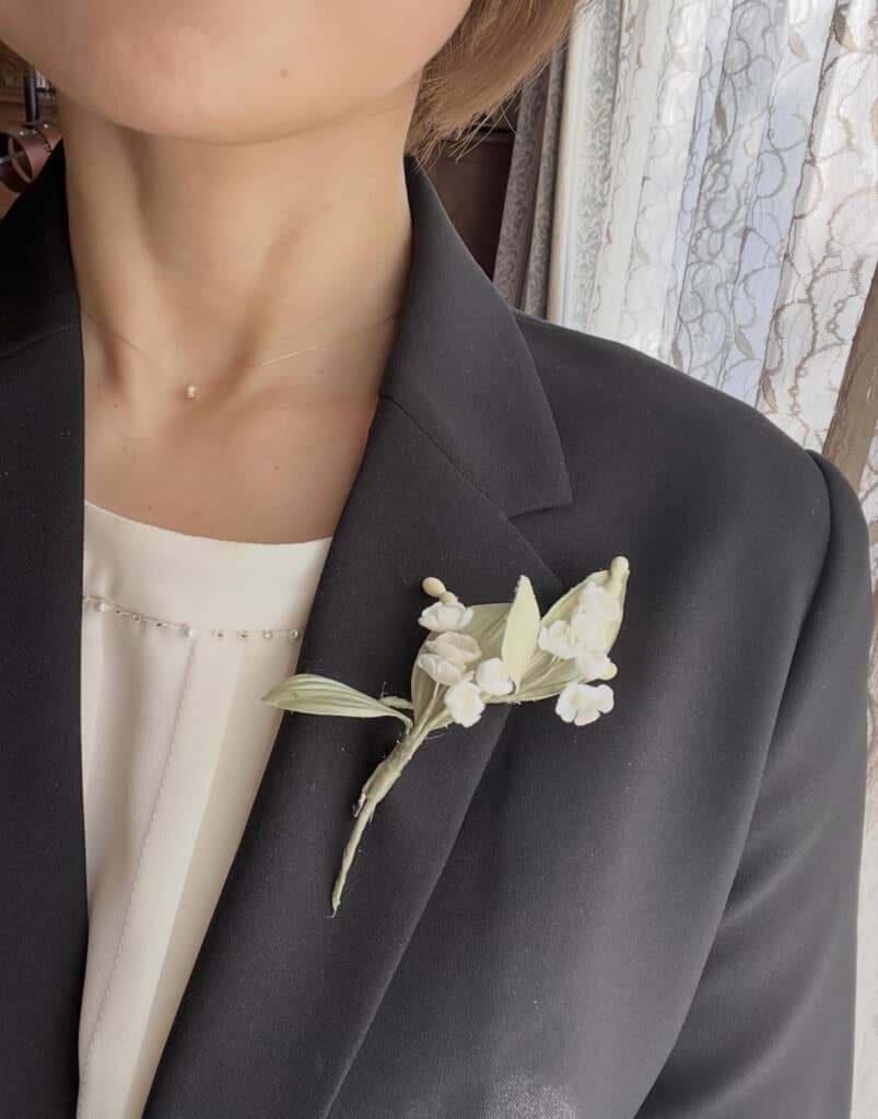 パンツの制服を選んだ娘に合わせたママの卒業式コーデ