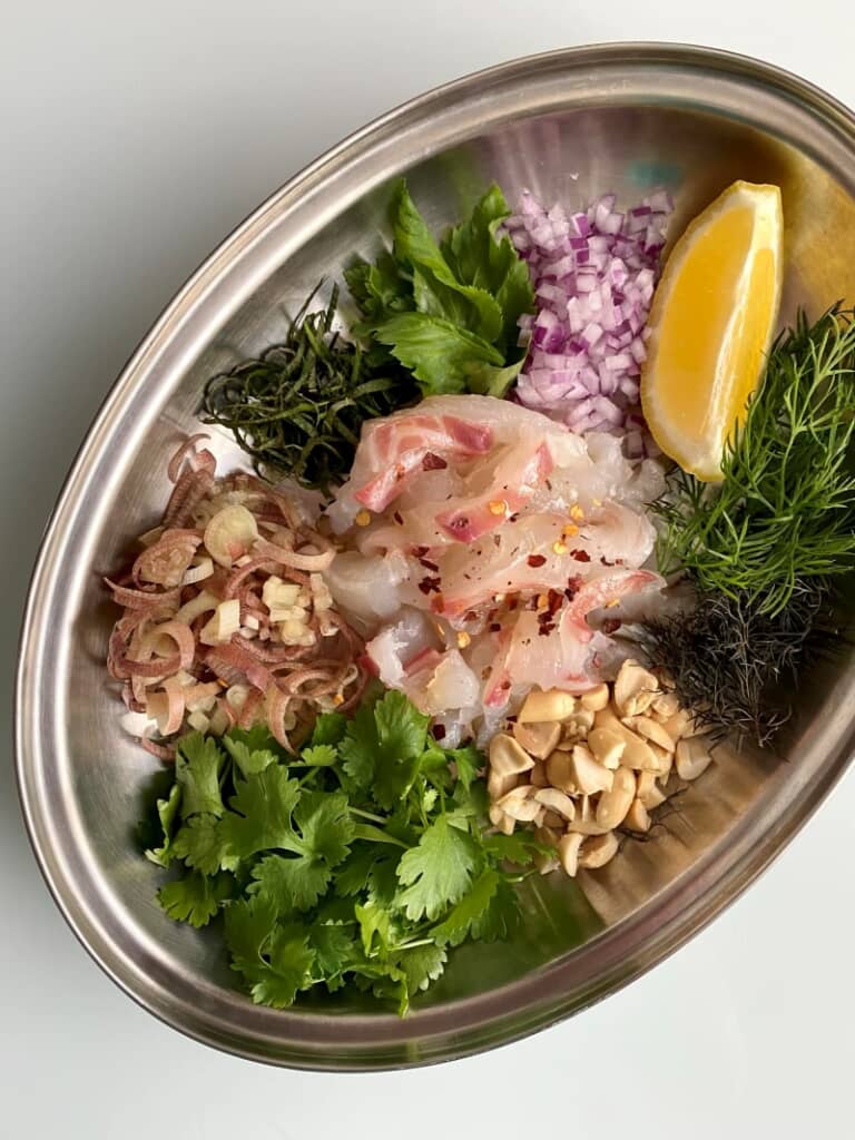 エスニック風真鯛のお刺身