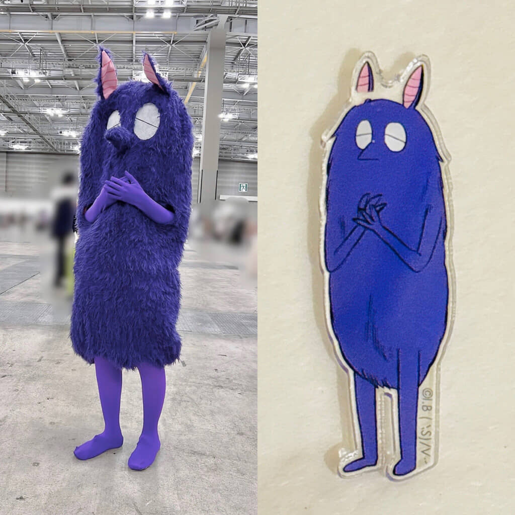 キーホルダーそっくりに仕上げた手作り衣装