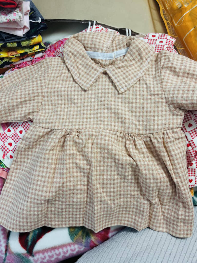 ギンガムチェック生地のチュニック