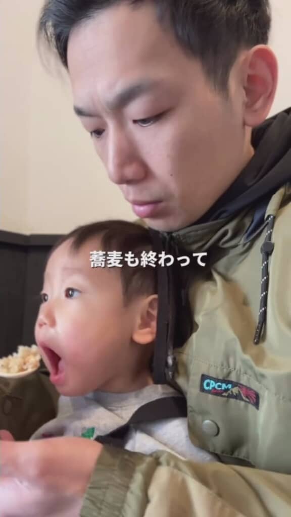 こんな風にサクちゃんを座らせていました