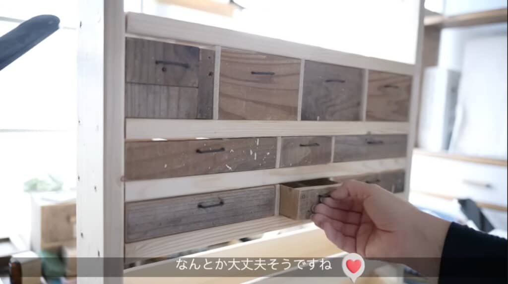 引き出しがきれいに入りました！