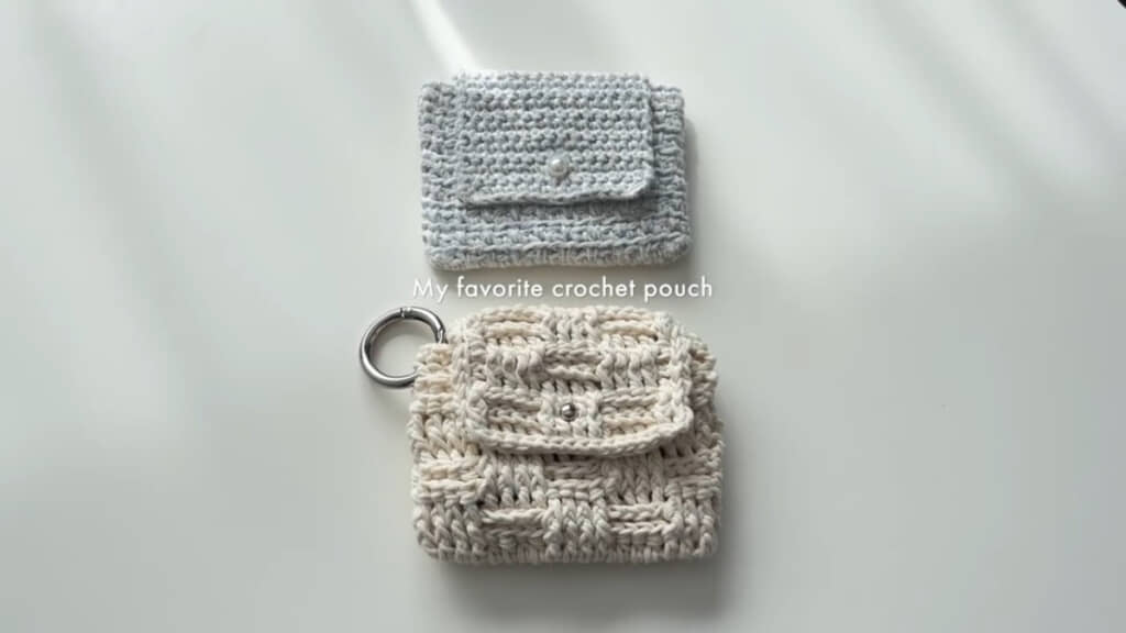 最近のお気に入りだという「ミニポーチ」。作り方動画は投稿主さんのチャンネルで公開中