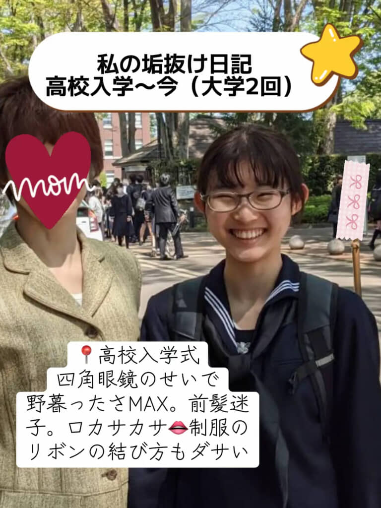 高校入学当時の写真