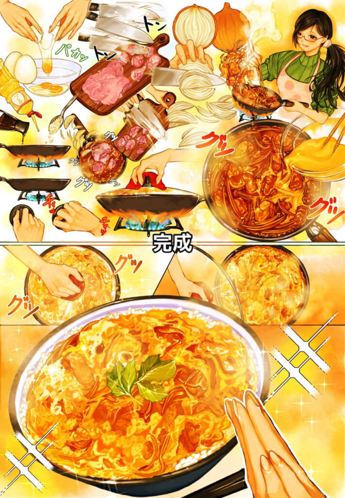 完成イラストがこちら。飯テロレベルのクオリティーの高さ！