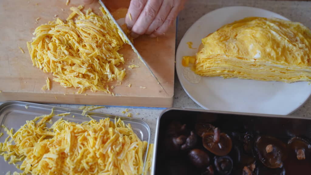 ……刻んで錦糸卵に