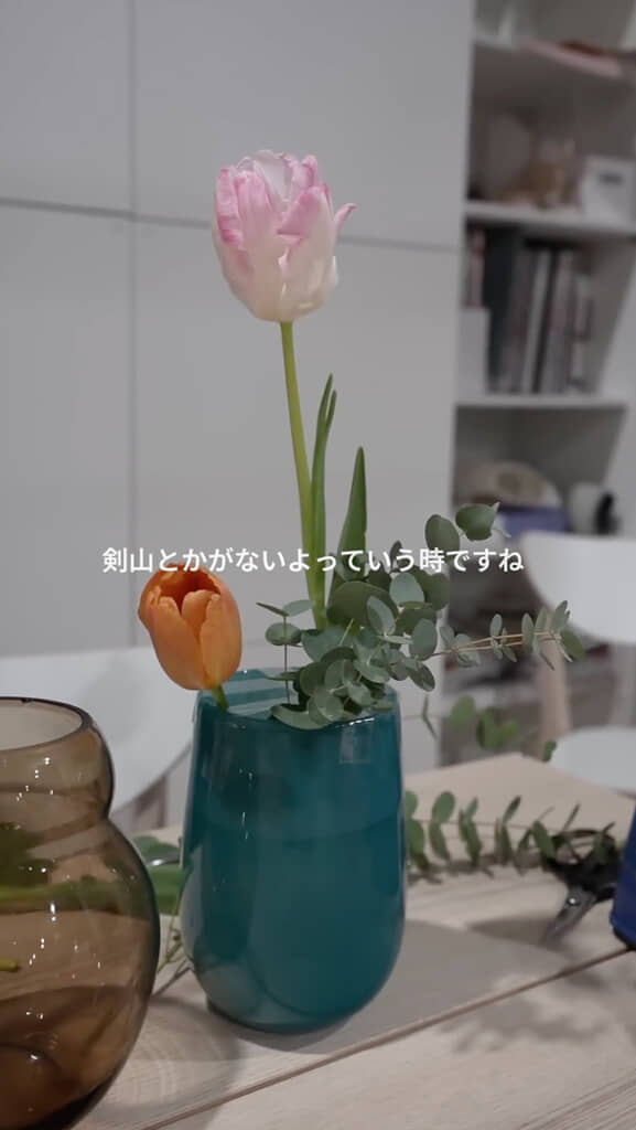 生け花アレンジが完成