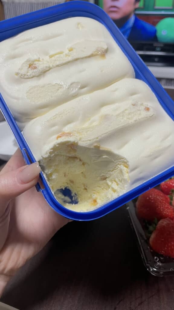 キャラメルの粒がごろっと入ってる! 大容量でたっぷり楽しめそう(画像提供:なひログ/@naaahiii13さん)