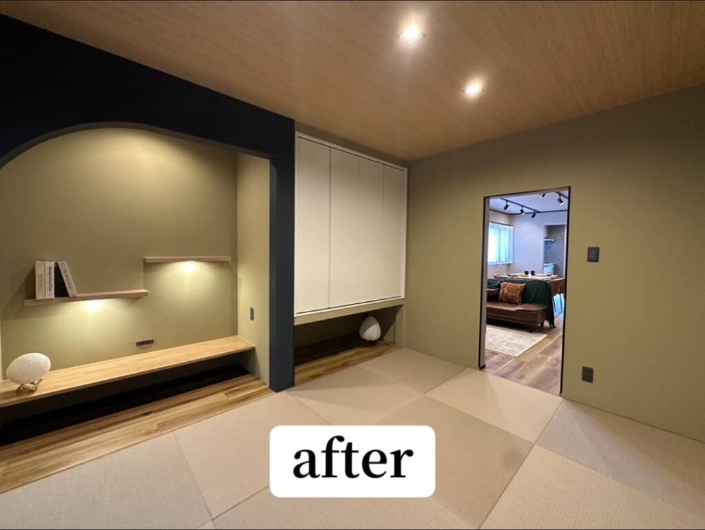 全体的に手を加えつつ和の要素を残したリフォーム後の和室