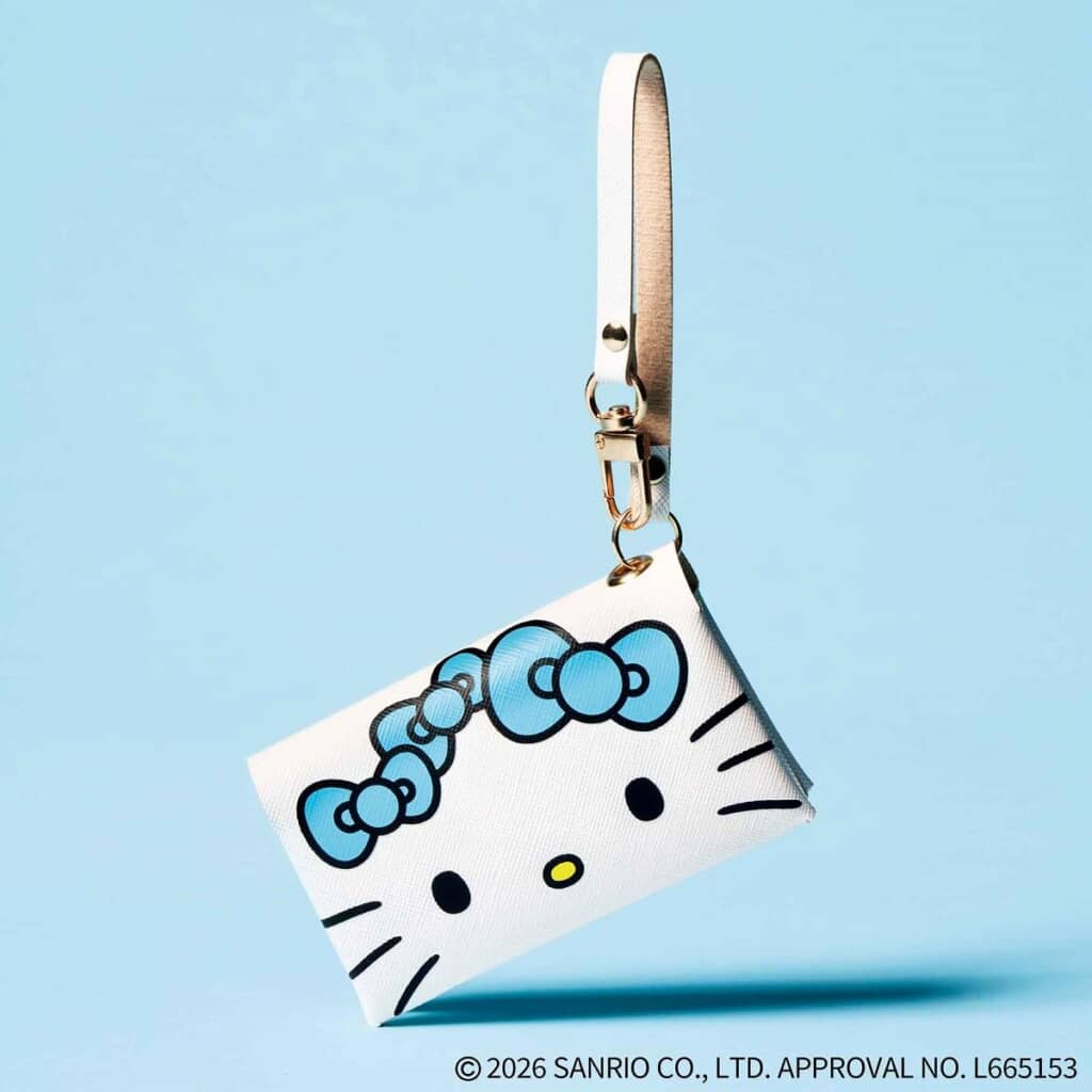 みずいろハローキティのサフィアーノレザー調マルチケース