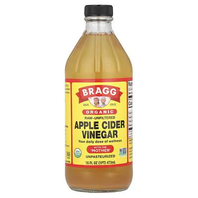 Bragg, オーガニックアップルサイダービネガー with The 'Mother', Raw-Unfiltered, 16 fl oz (473 ml)