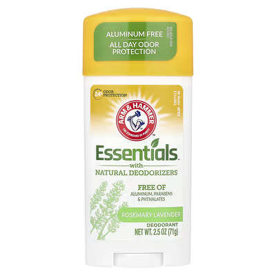 Arm & Hammer, Essentials™（エッセンシャルズ）with Natural Deodorizers、Deodorant、ローズマリーラベンダー、71g（2.5オンス）