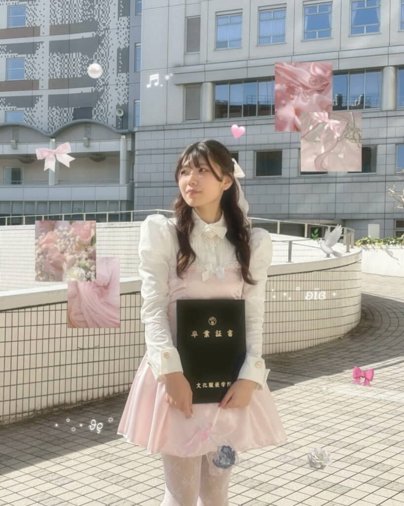 文化服装学院の卒業式に