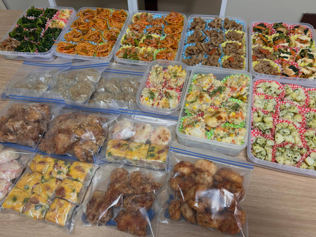 全部小分けして冷凍。毎日いろいろな組み合わせが楽しめそう