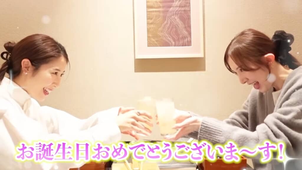 親友の誕生日を祝うディナー