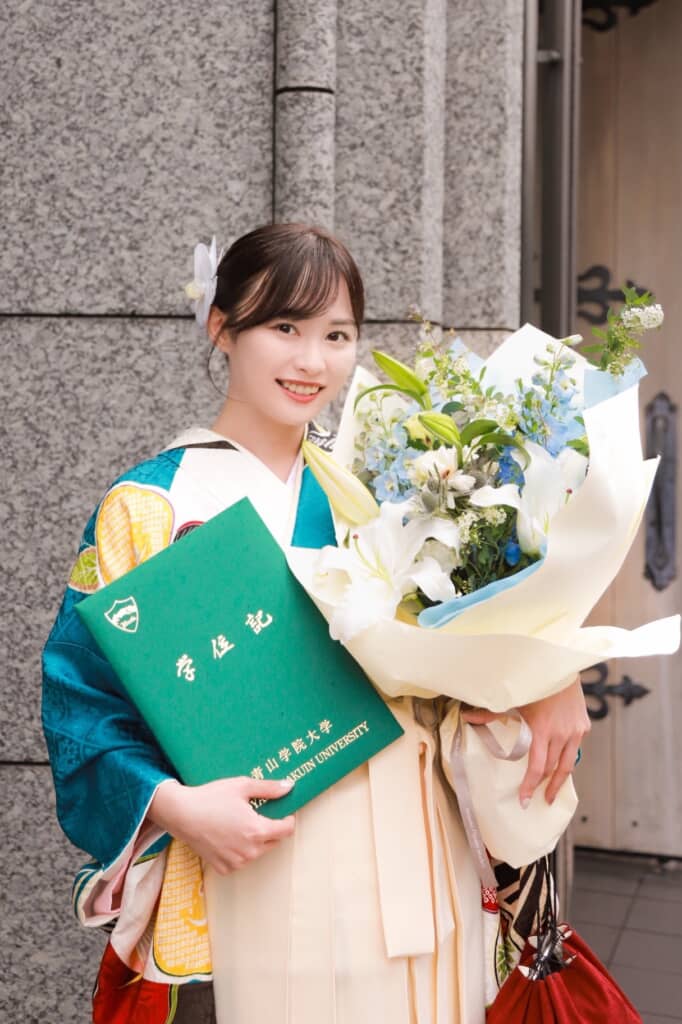 大学卒業式での正面カット