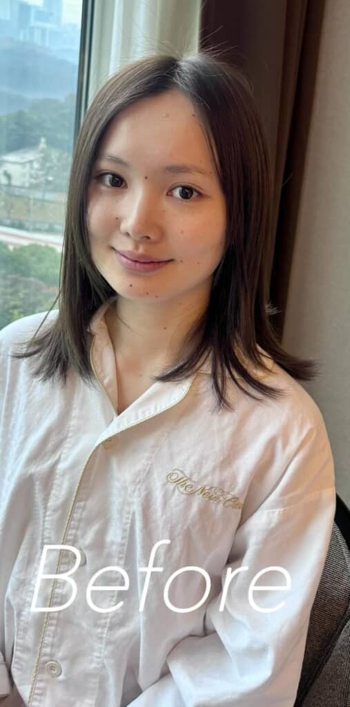 メイク前の女性