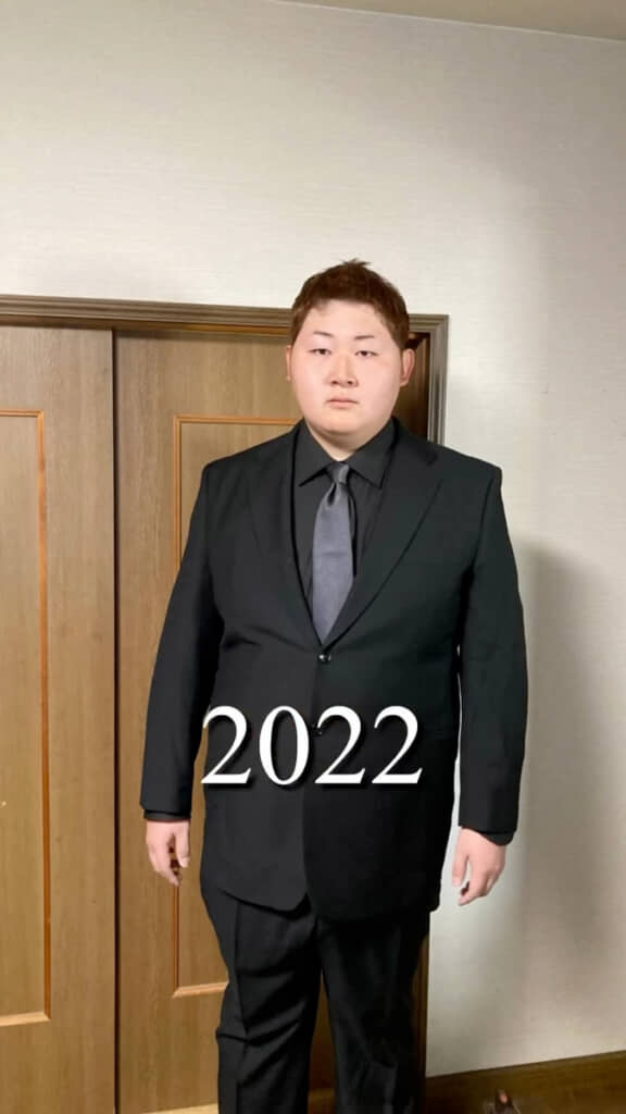 20歳の頃。体重は最大で134キロに！