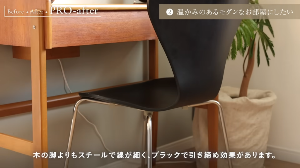 スチールやブラックアイテムでモダンの比率を調整