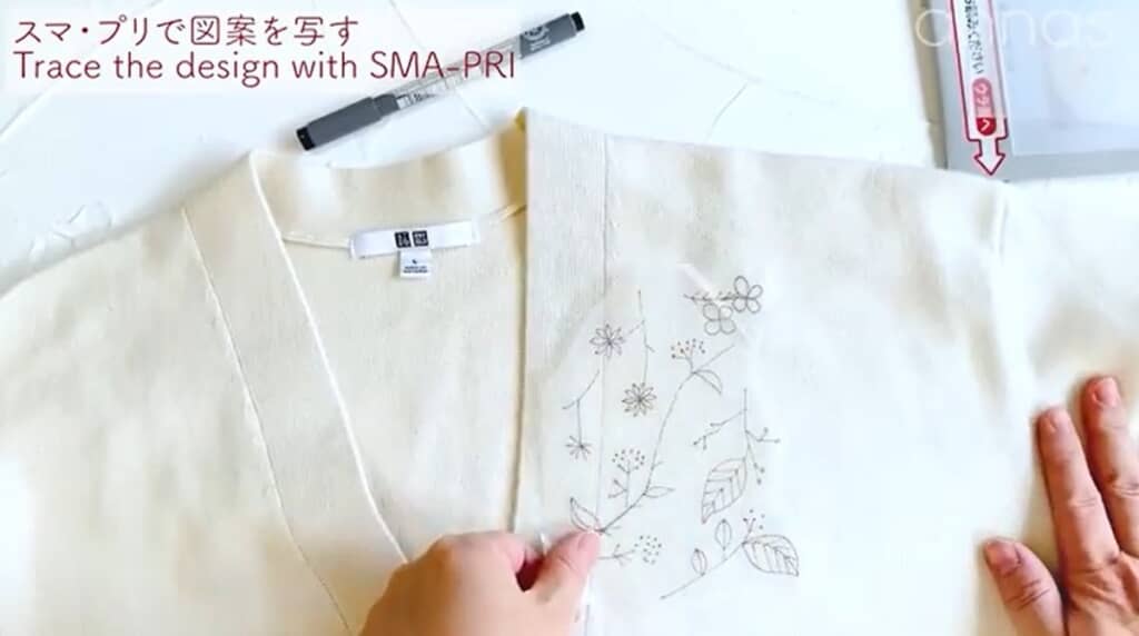 貼り付ける位置を決めます