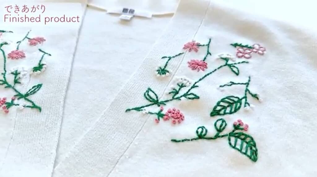 刺しゅうができました