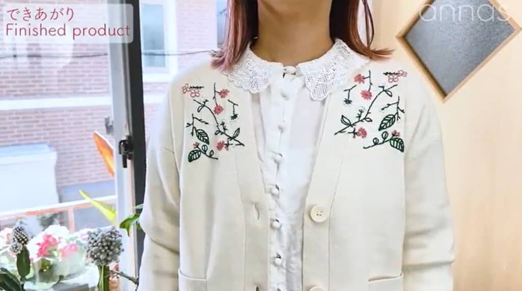 かわいらしいカーディガンになりました