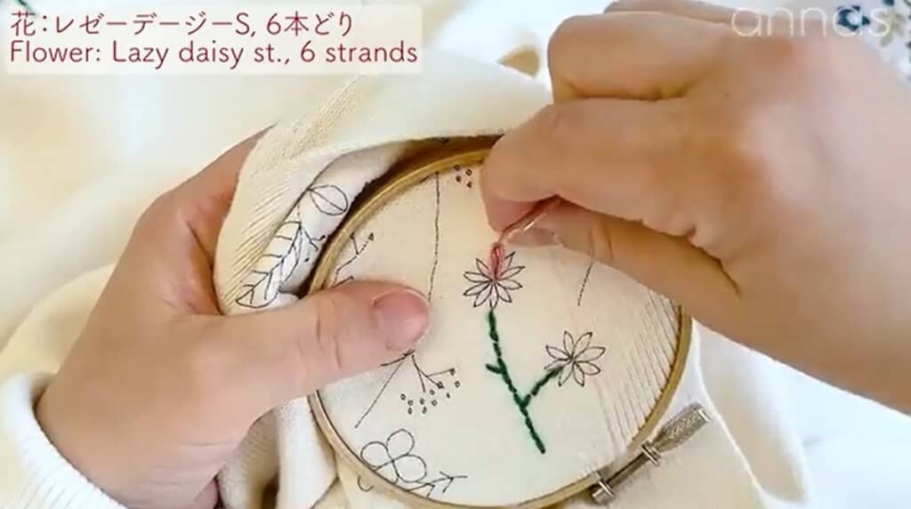 花はレゼーデージーステッチ