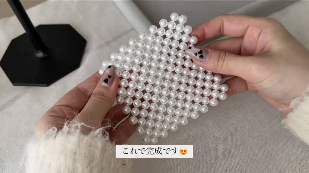 パールビーズのコースターが完成！