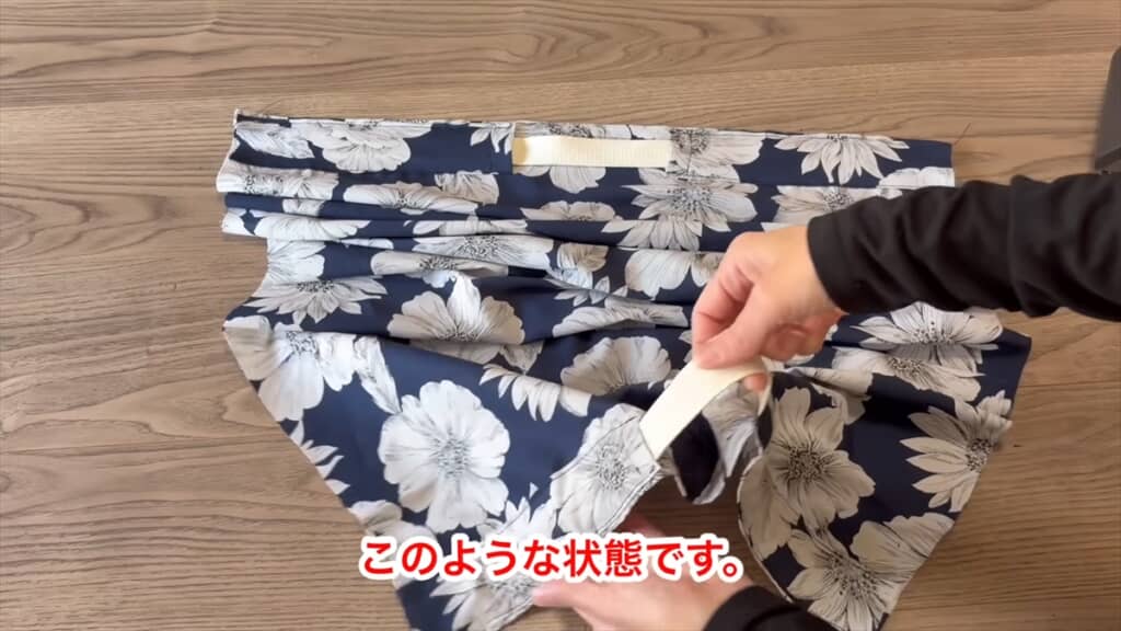 薄いレーヨン生地でシュッと畳めるエコバッグを作る方法