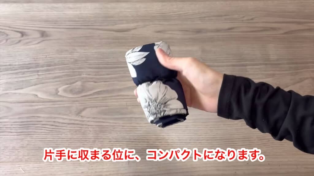 薄いレーヨン生地でシュッと畳めるエコバッグを作る方法