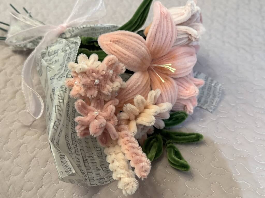 モールで作られたブーケ