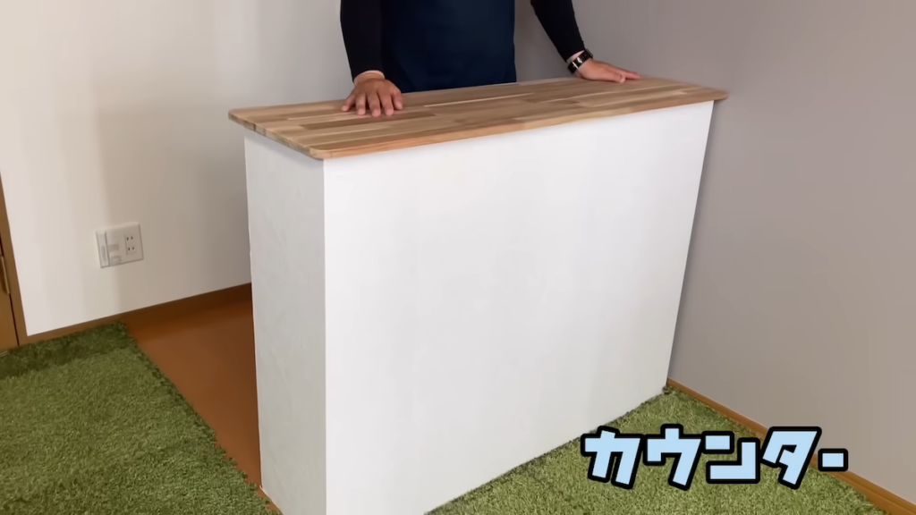 完成したカウンターテーブル