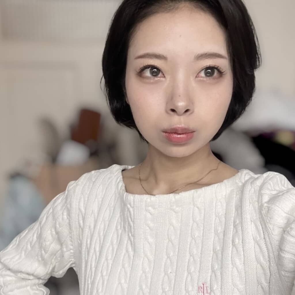 アドバイス後のメイク