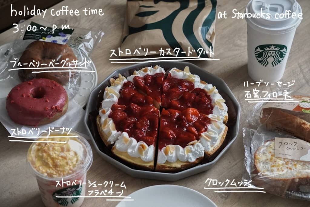 ホールにしてみたスタバの新作ケーキ