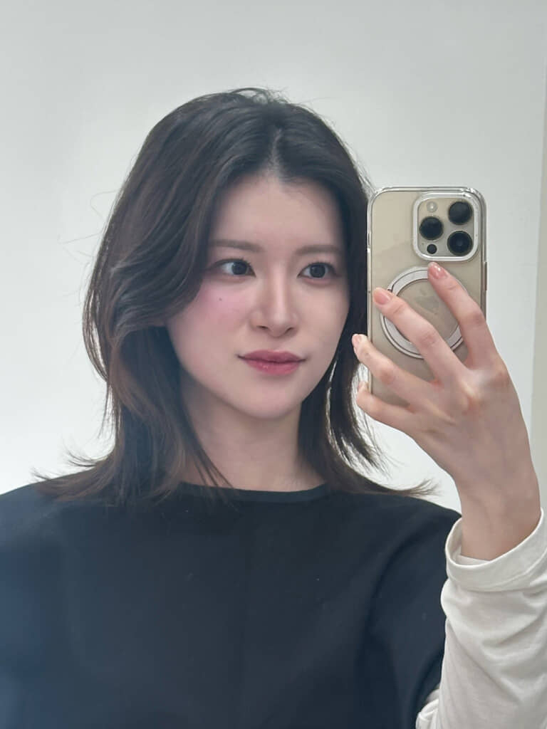 ちゃんと青みピンクになってる！